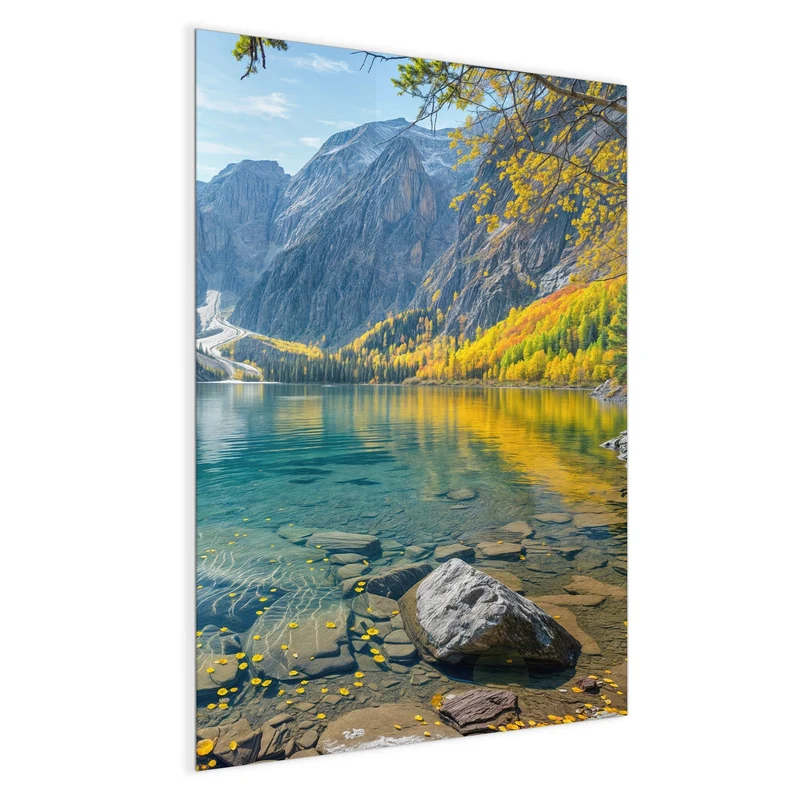 Magnettafel - Bergsee im Herbst