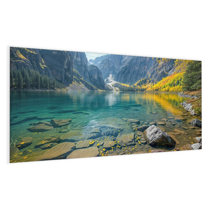 Magnettafel - Bergsee im Herbst