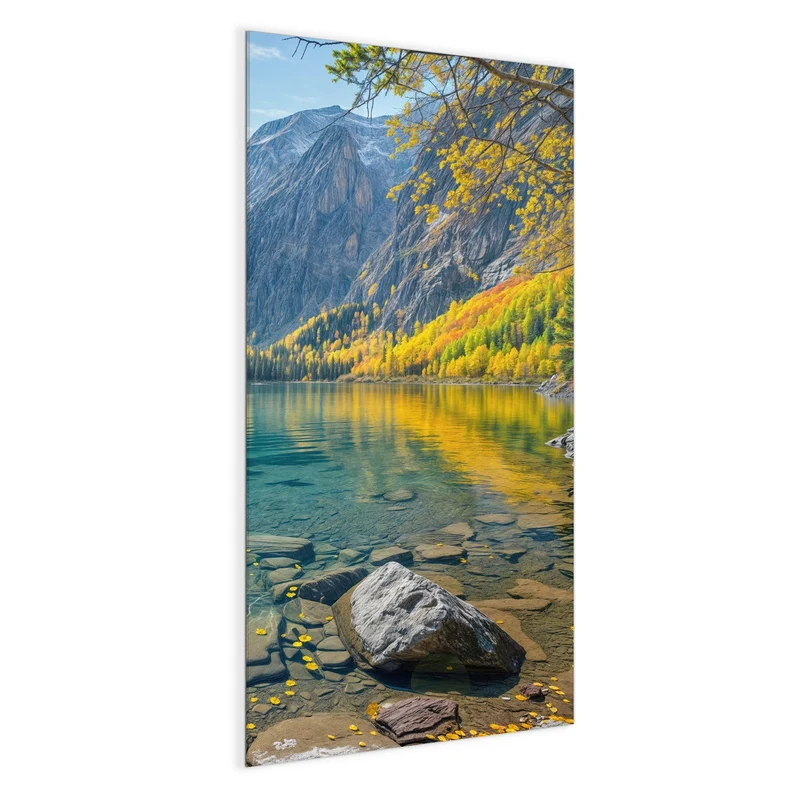 Magnettafel - Bergsee im Herbst