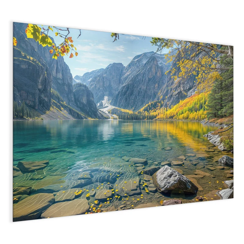 Magnettafel - Bergsee im Herbst