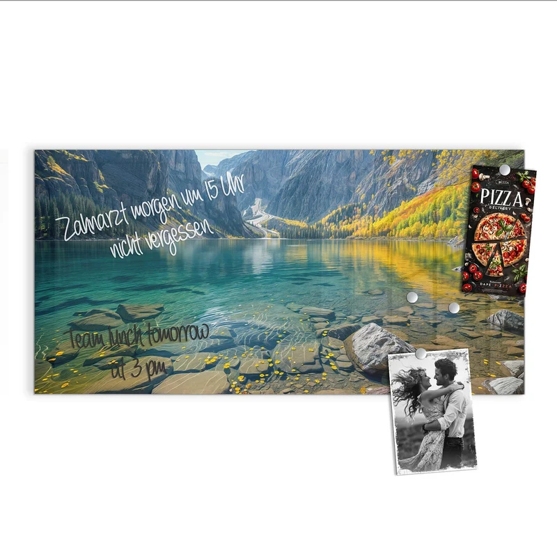 Magnettafel - Bergsee im Herbst