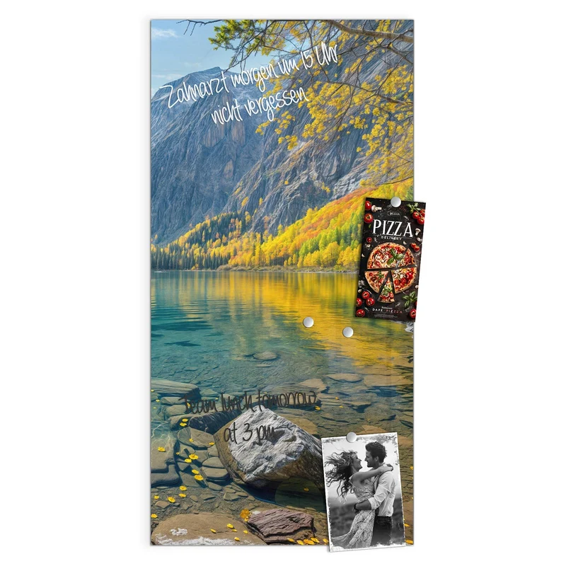 Magnettafel - Bergsee im Herbst