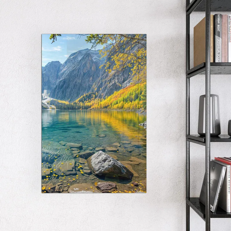 Magnettafel - Bergsee im Herbst