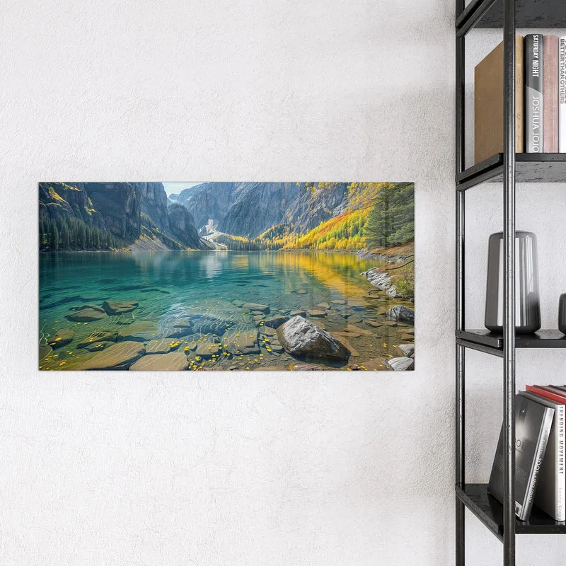Magnettafel - Bergsee im Herbst