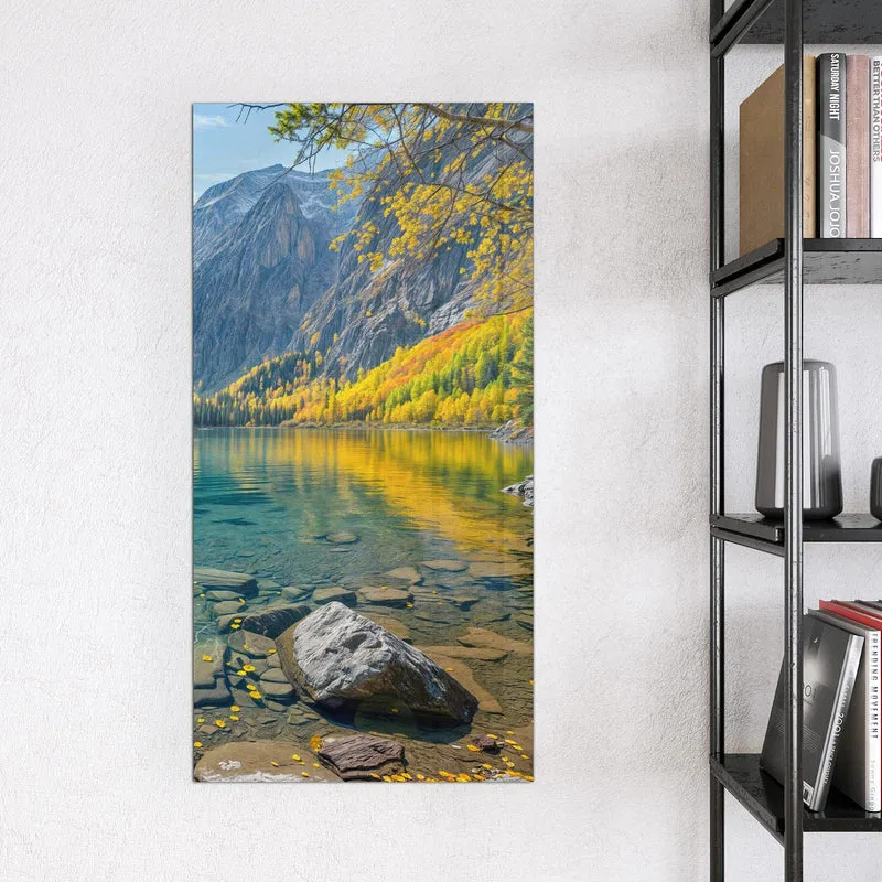 Magnettafel - Bergsee im Herbst