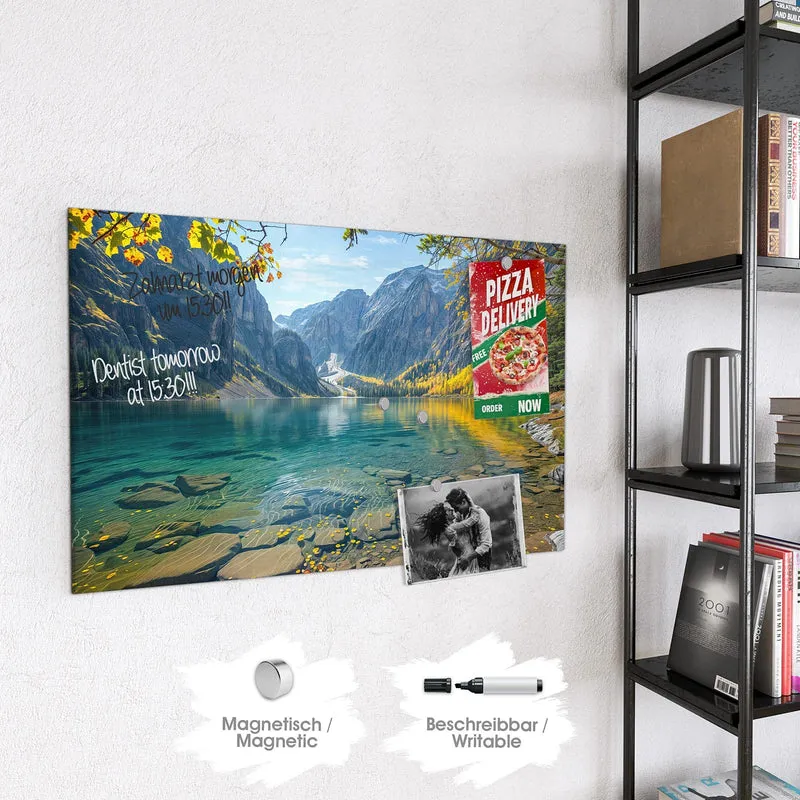 Magnettafel - Bergsee im Herbst