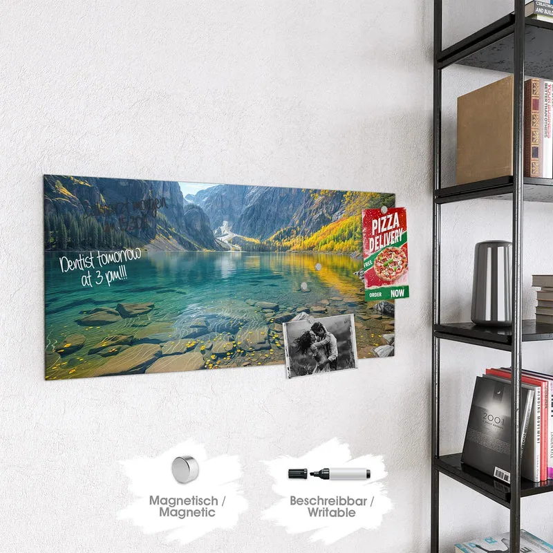 Magnettafel - Bergsee im Herbst
