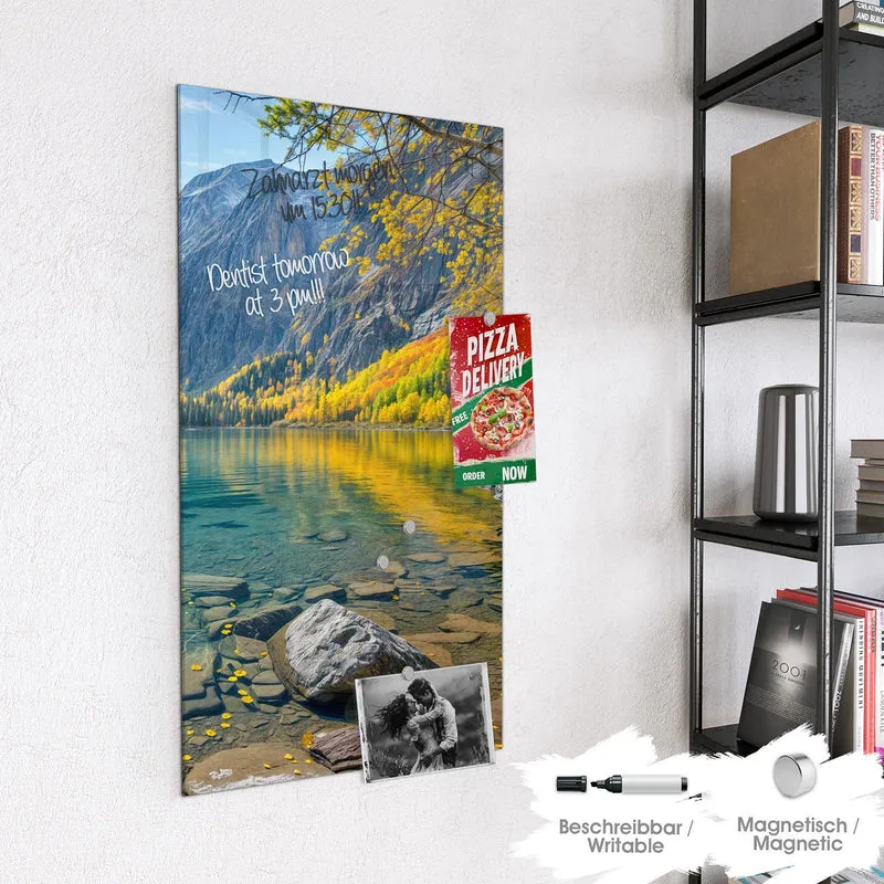 Magnettafel - Bergsee im Herbst