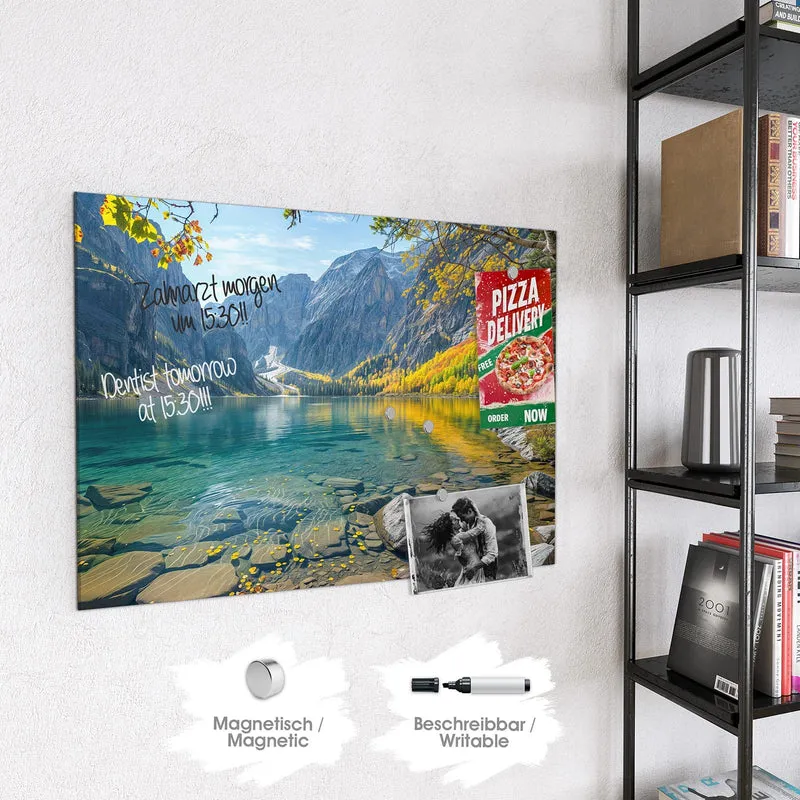 Magnettafel - Bergsee im Herbst