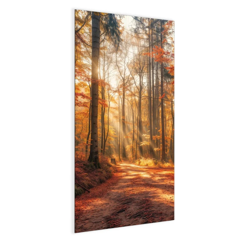 Magnettafel - Waldweg im Herbstlicht
