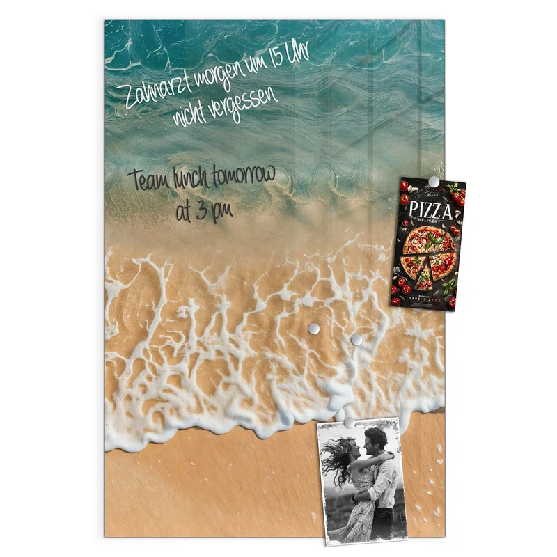 Magnettafel - Meeresschaum auf Sand
