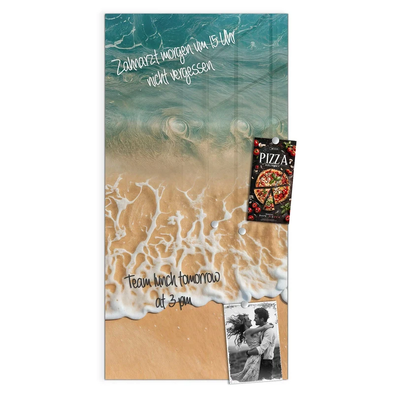 Magnettafel - Meeresschaum auf Sand