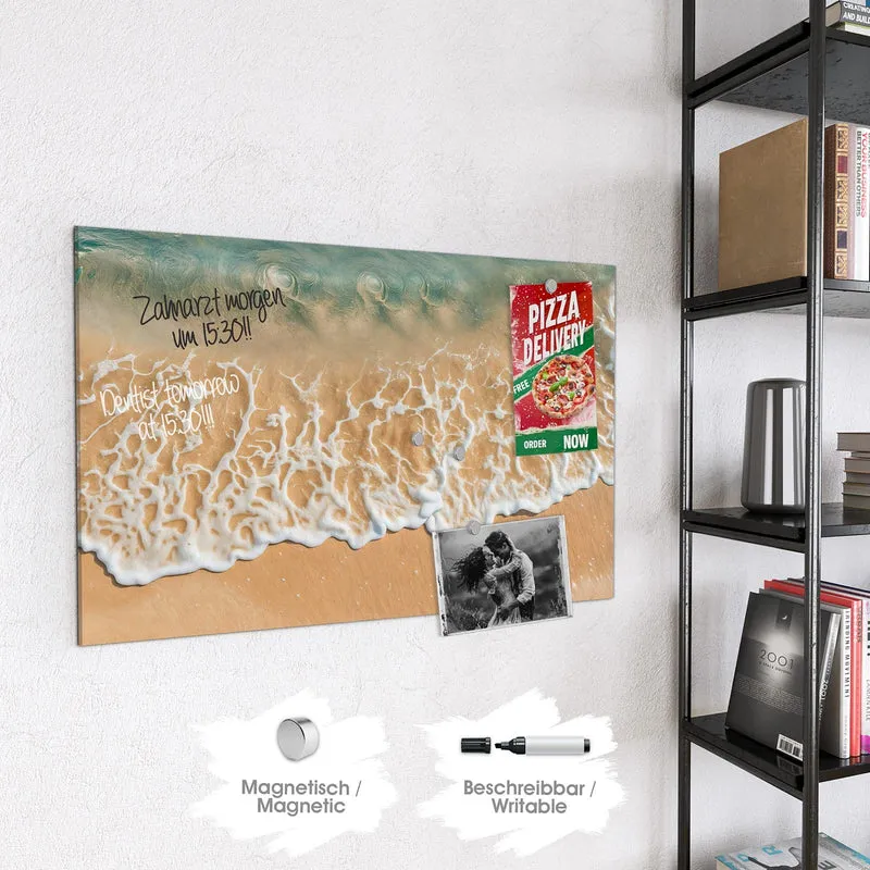 Magnettafel - Meeresschaum auf Sand