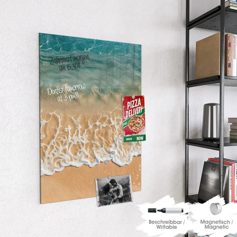 Magnettafel - Meeresschaum auf Sand
