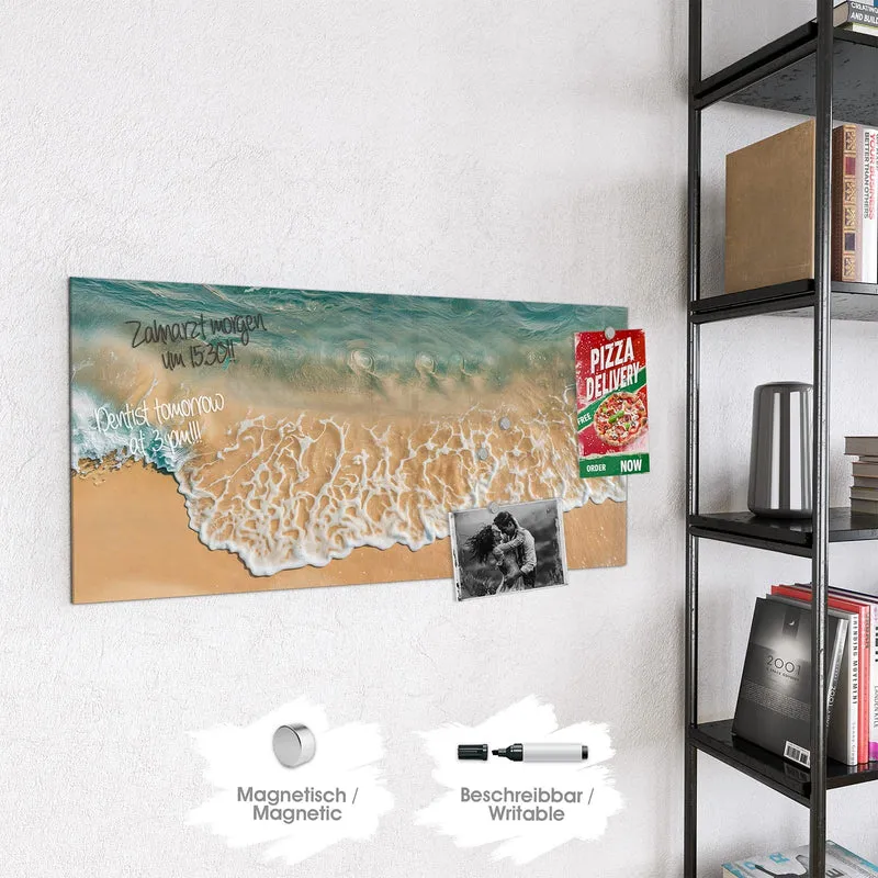Magnettafel - Meeresschaum auf Sand