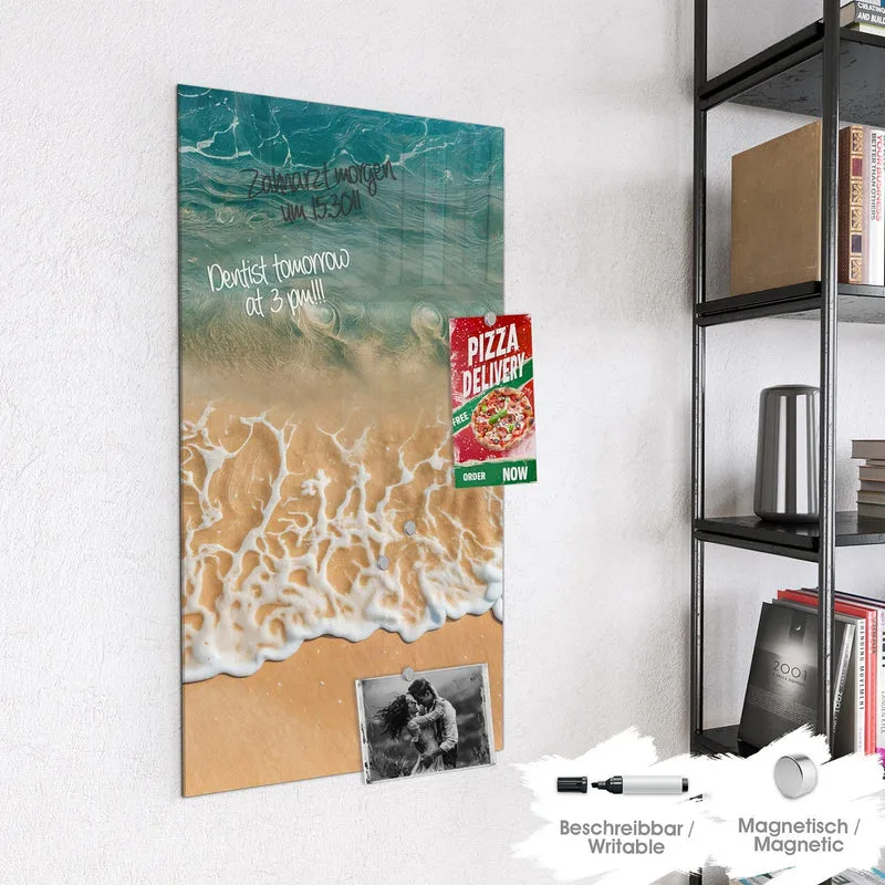 Magnettafel - Meeresschaum auf Sand