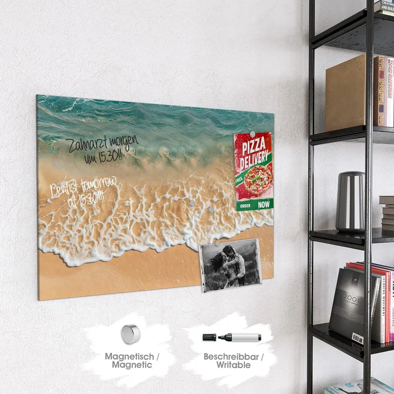 Magnettafel - Meeresschaum auf Sand