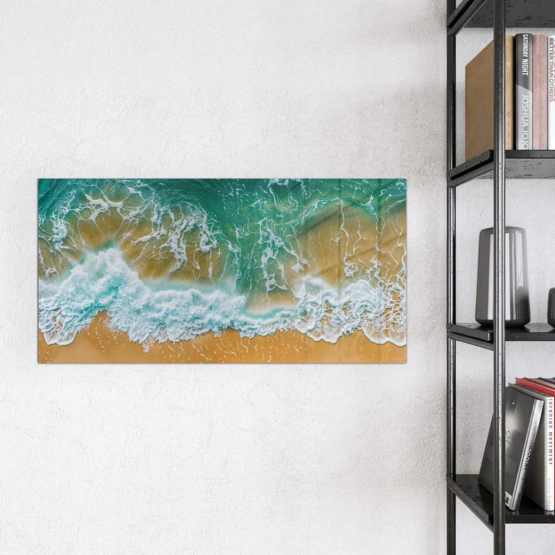 Magnettafel - Smaragdgrüne Brandung