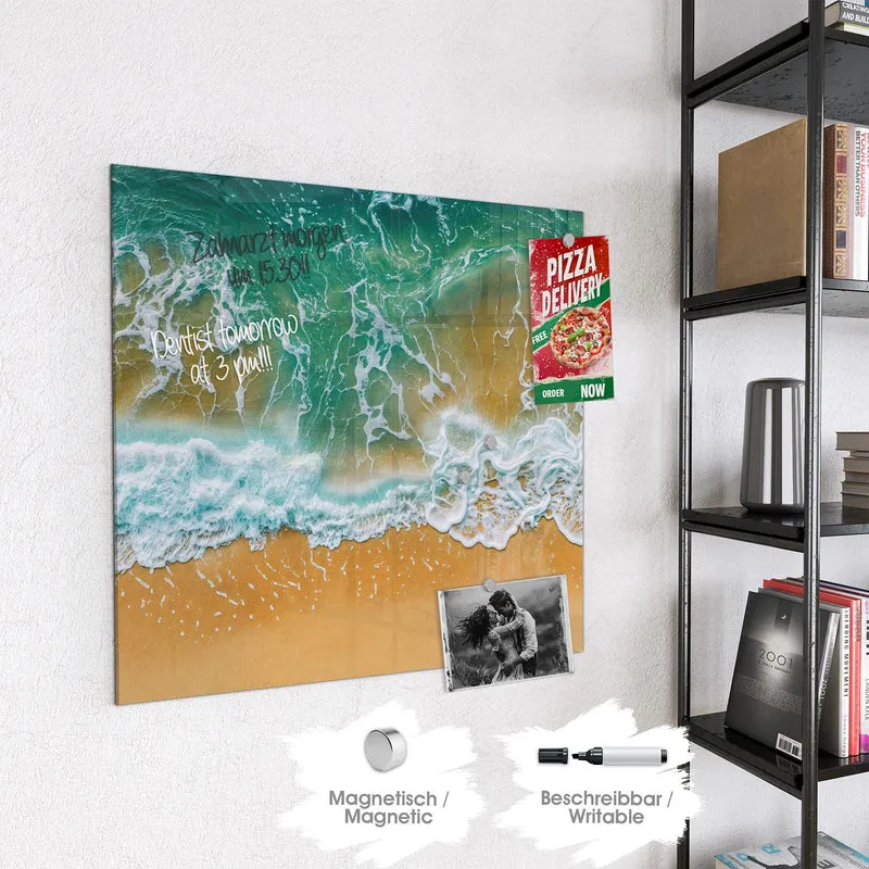 Magnettafel - Smaragdgrüne Brandung