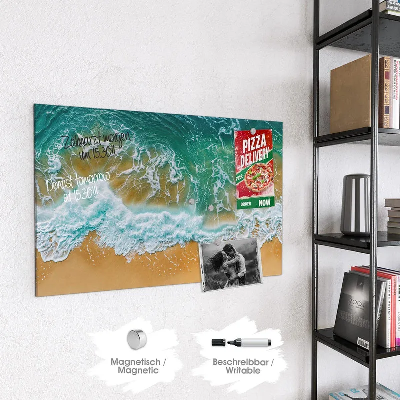 Magnettafel - Smaragdgrüne Brandung