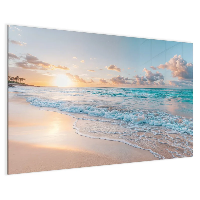 Magnettafel - Sonnenaufgang am Strand