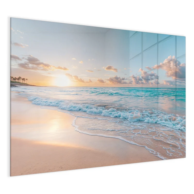 Magnettafel - Sonnenaufgang am Strand