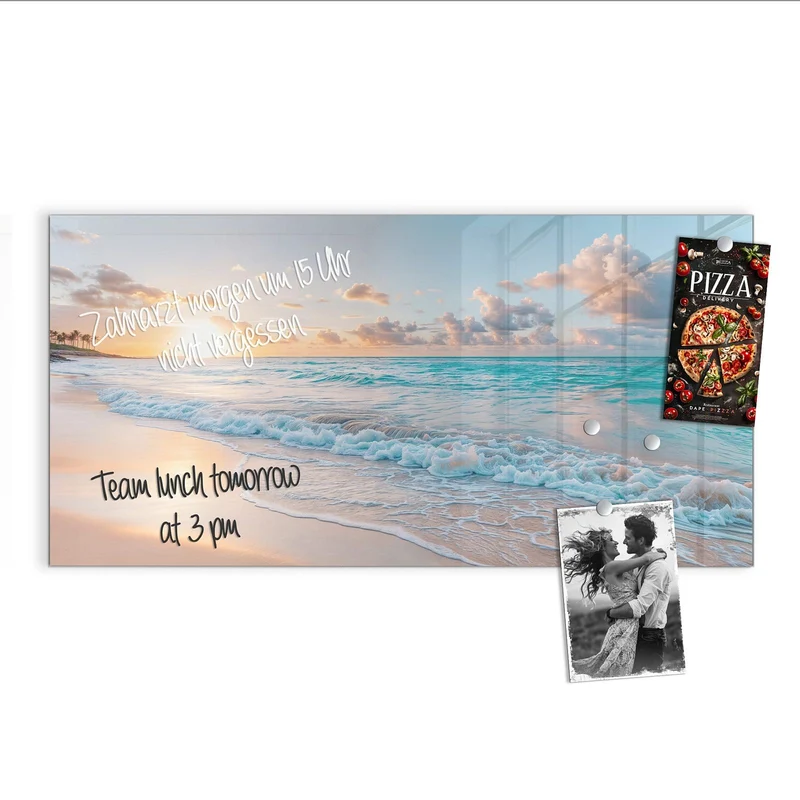 Magnettafel - Sonnenaufgang am Strand