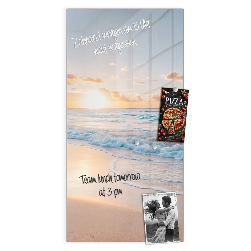 Magnettafel - Sonnenaufgang am Strand