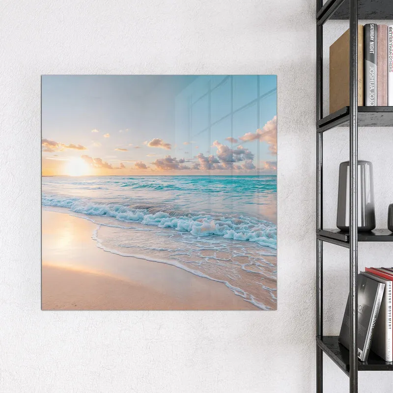 Magnettafel - Sonnenaufgang am Strand