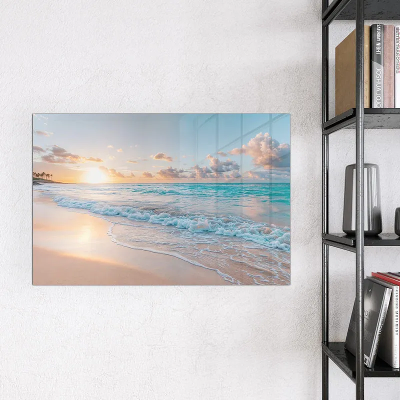 Magnettafel - Sonnenaufgang am Strand