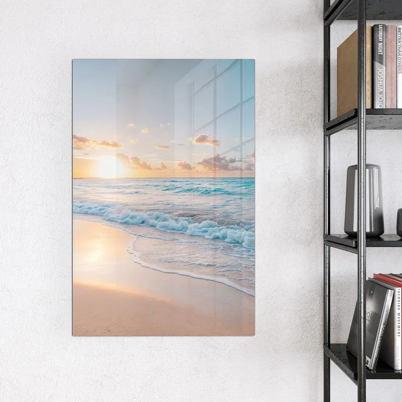 Magnettafel - Sonnenaufgang am Strand