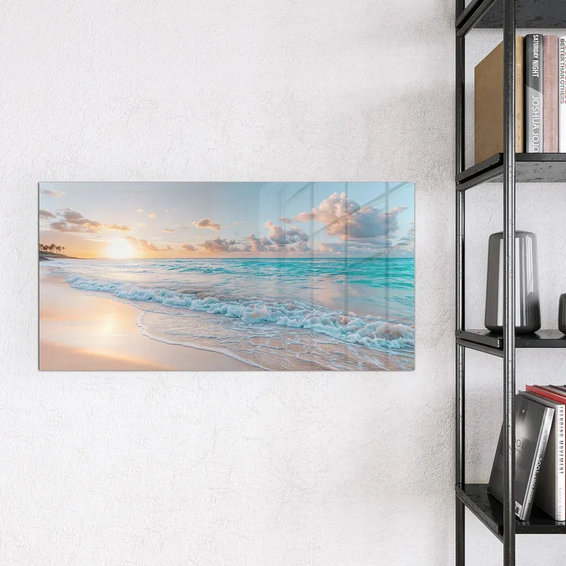 Magnettafel - Sonnenaufgang am Strand