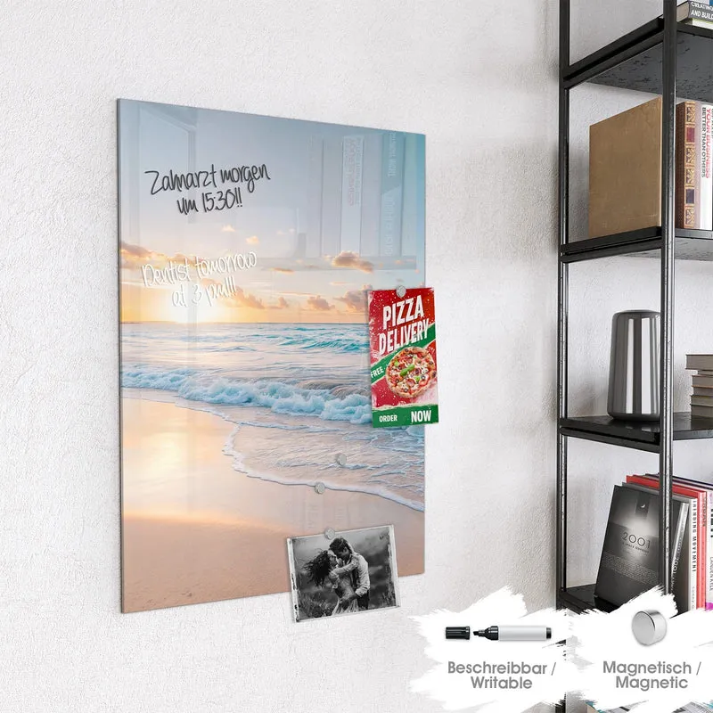 Magnettafel - Sonnenaufgang am Strand