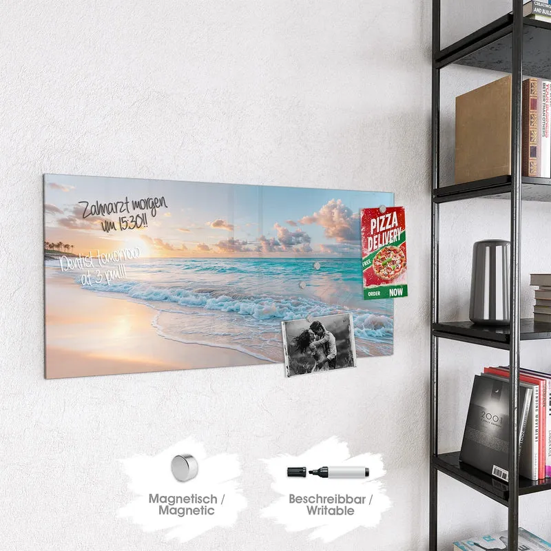 Magnettafel - Sonnenaufgang am Strand