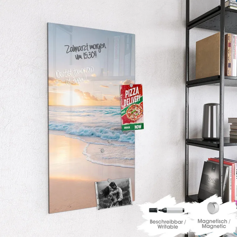 Magnettafel - Sonnenaufgang am Strand
