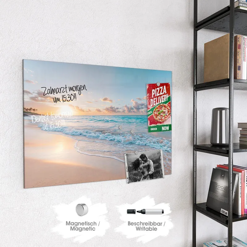 Magnettafel - Sonnenaufgang am Strand