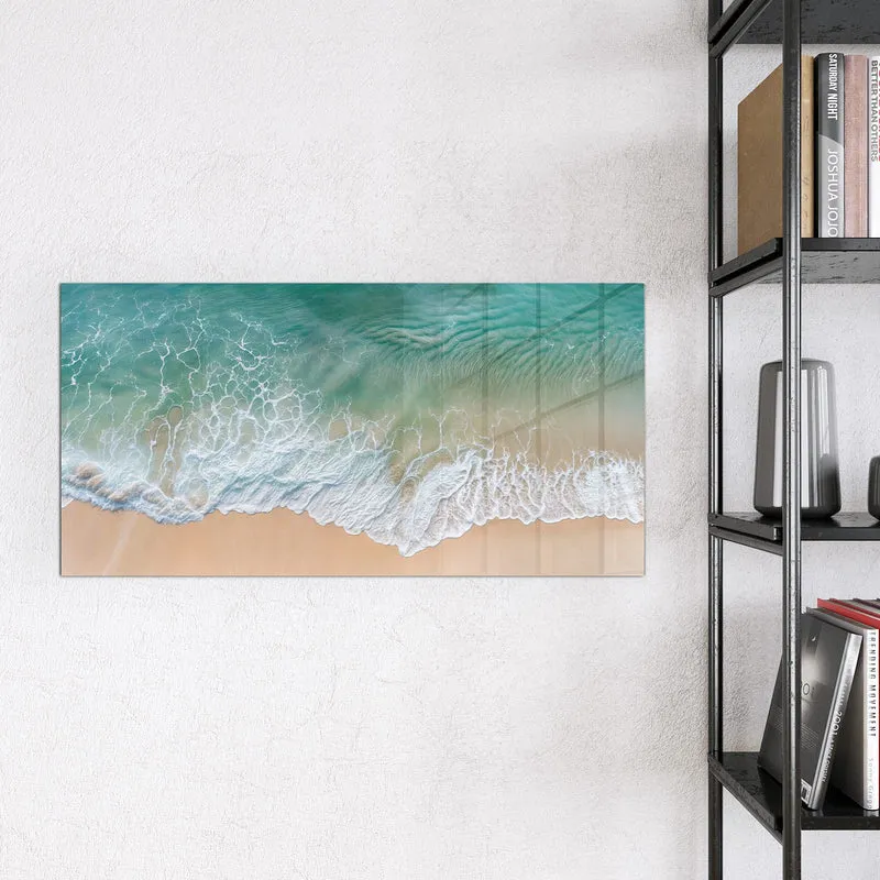 Magnettafel - Brandung aus der Luft