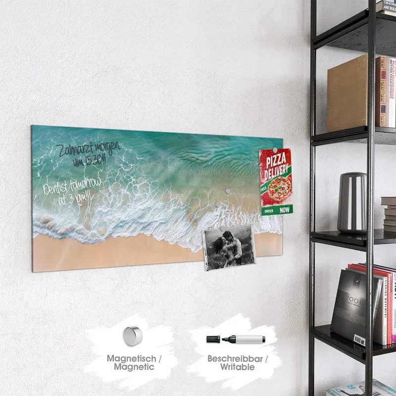 Magnettafel - Brandung aus der Luft