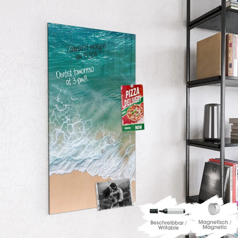 Magnettafel - Brandung aus der Luft
