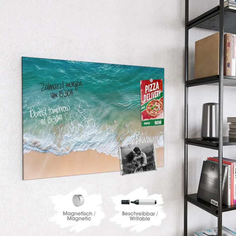 Magnettafel - Brandung aus der Luft