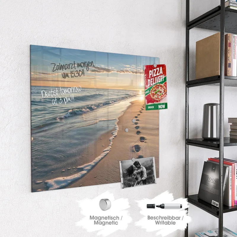 Magnettafel - Spuren im Sand