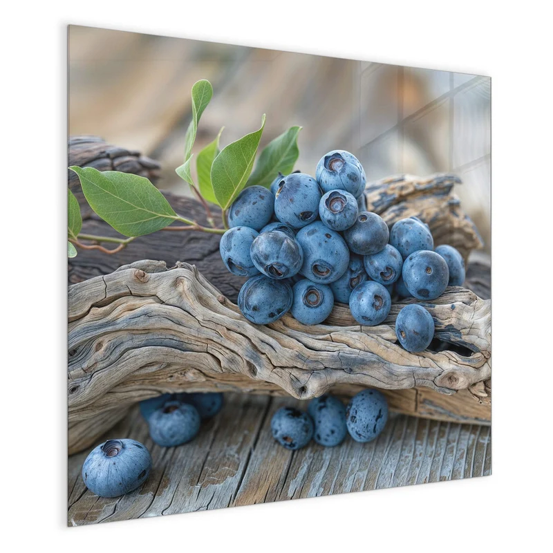 Magnettafel - Treibholz und Blaubeeren