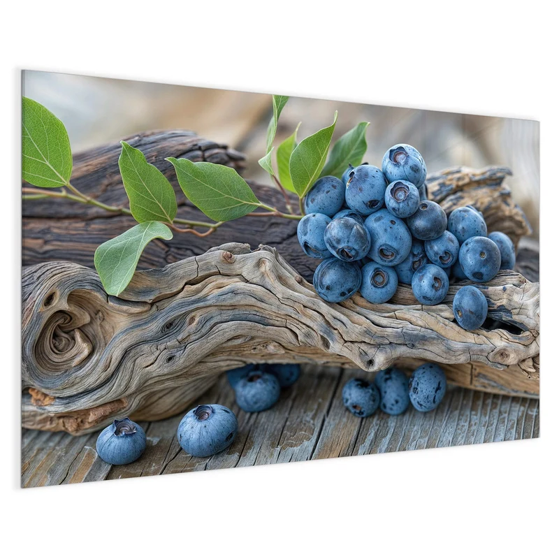 Magnettafel - Treibholz und Blaubeeren