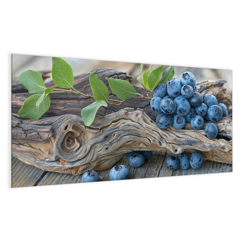 Magnettafel - Treibholz und Blaubeeren