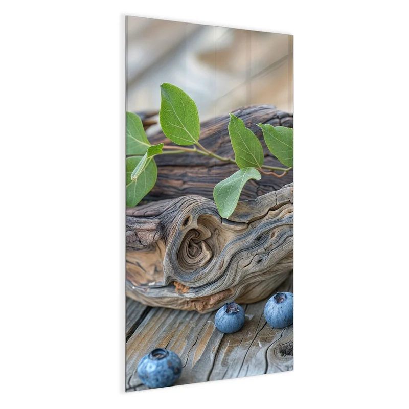 Magnettafel - Treibholz und Blaubeeren
