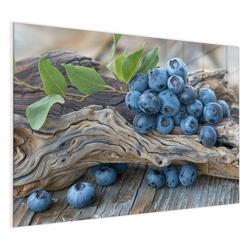 Magnettafel - Treibholz und Blaubeeren