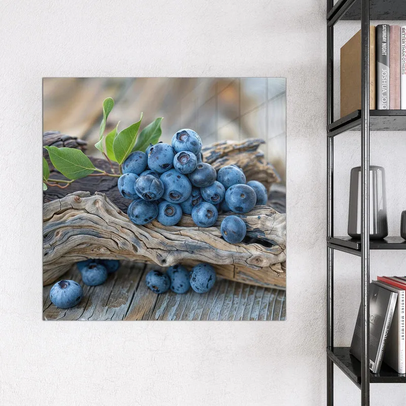 Magnettafel - Treibholz und Blaubeeren