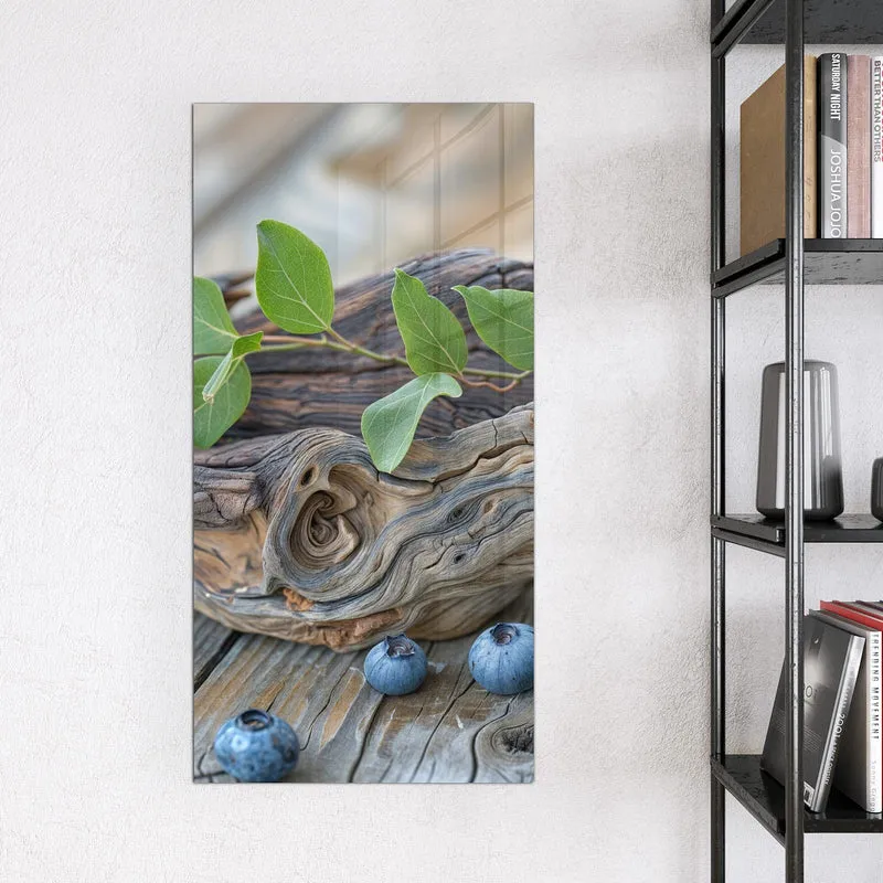 Magnettafel - Treibholz und Blaubeeren