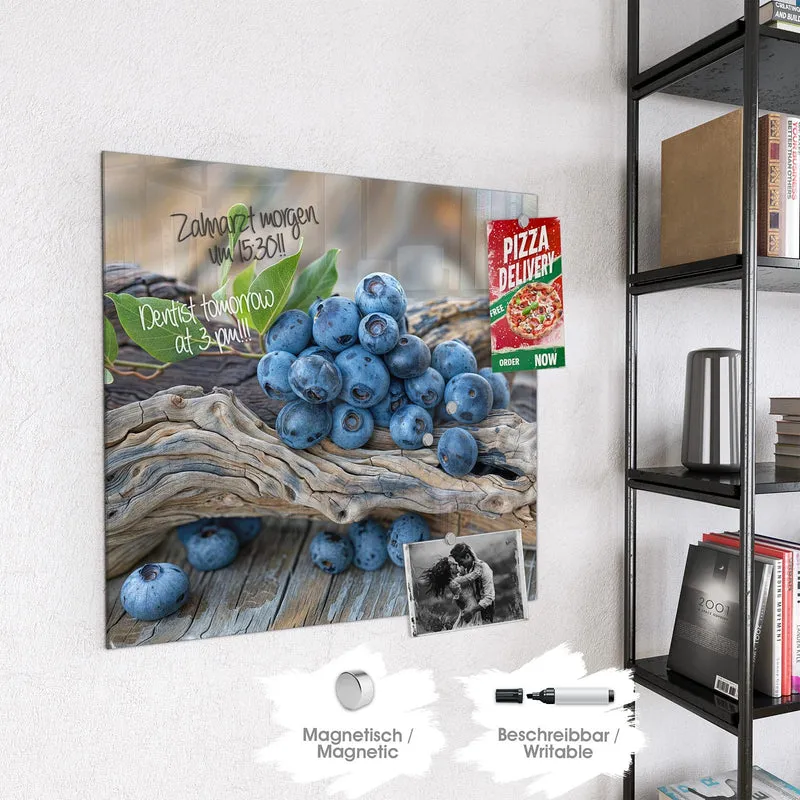 Magnettafel - Treibholz und Blaubeeren