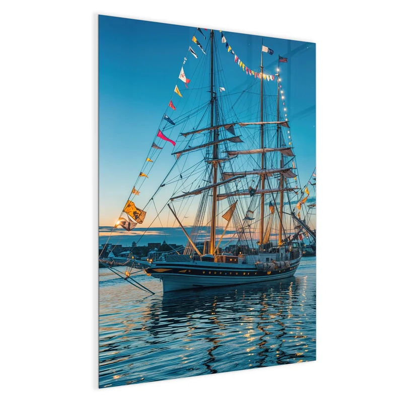 Magnettafel - Schiffe im Hafen